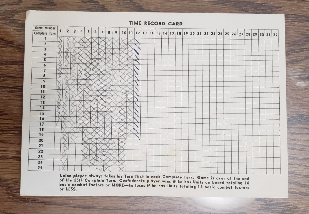 CHANCELLORSVILLE Civil War Battle Board Game, by Avalon Hill, 1961 1st Edition