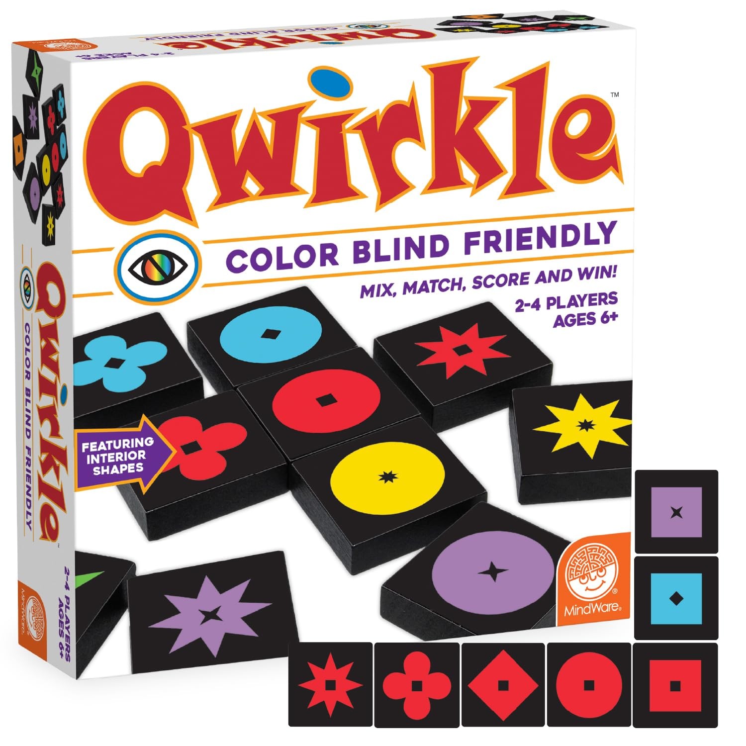 Qwirkle Strategy Game Color Blind Friendly Family Fun 108 Wooden Tiles