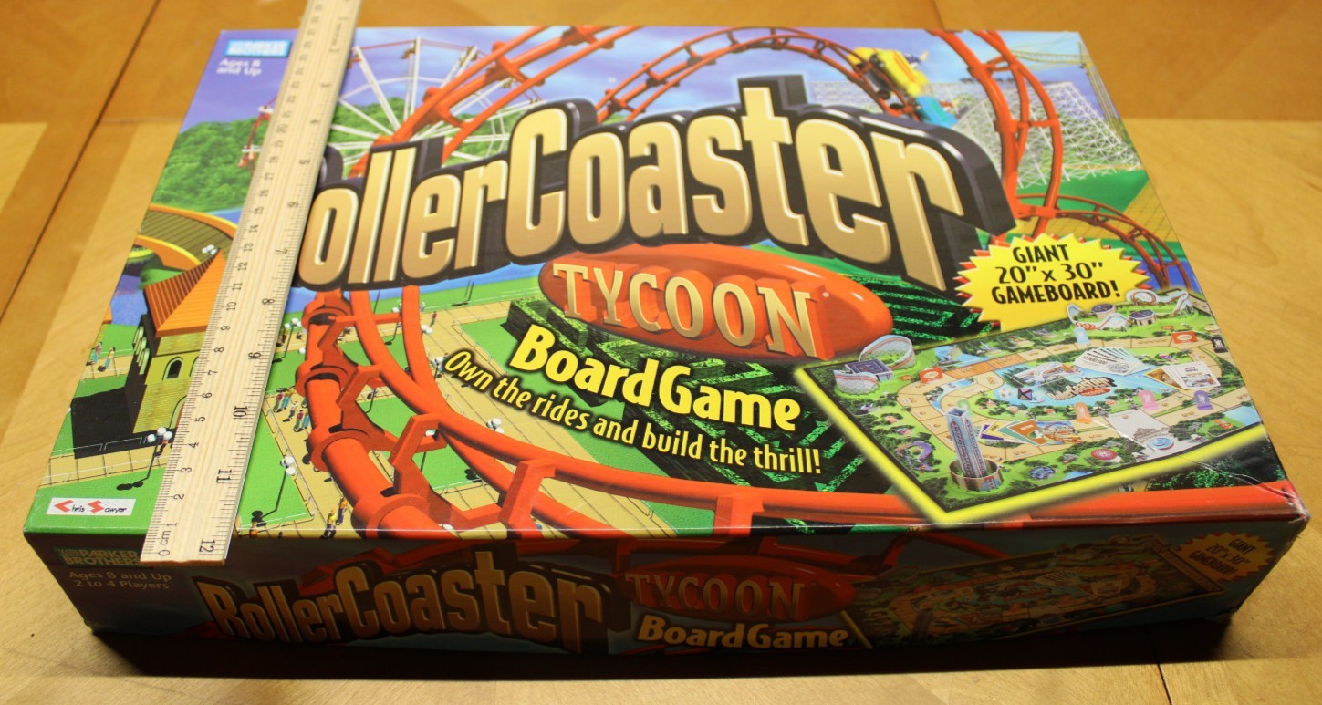 ROLLER COASTER TYCOON Board Game – Parker Brothers – 2002 – NEW OPEN Box