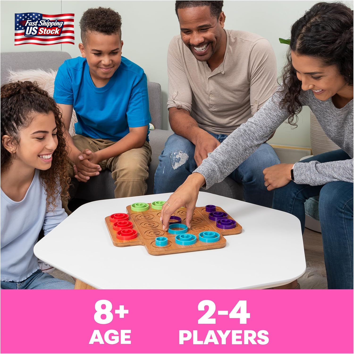 Spin Master Games, Otrio Wood Strategy Game, Interactive Puzzle Game, STEM Activ