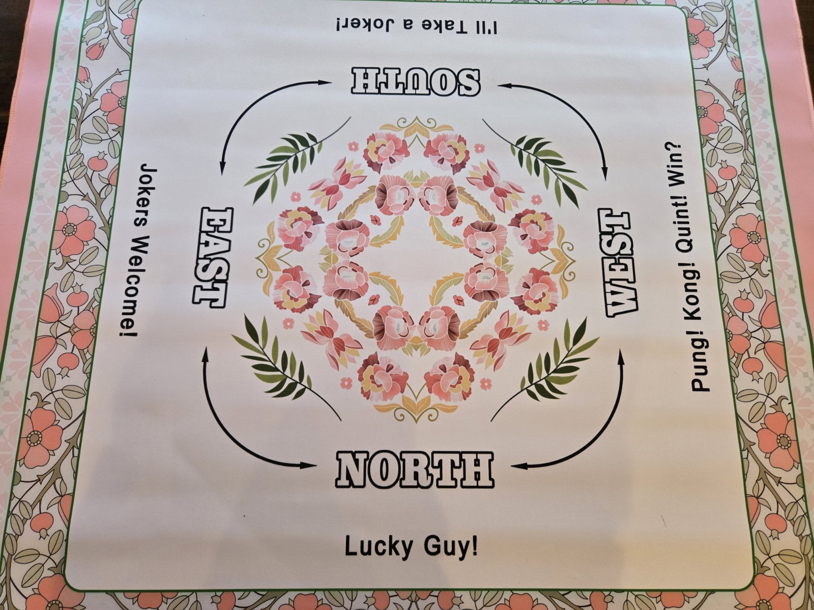 MAHJONG MAT WITH CARRYING CASE BRAND NEW PINK