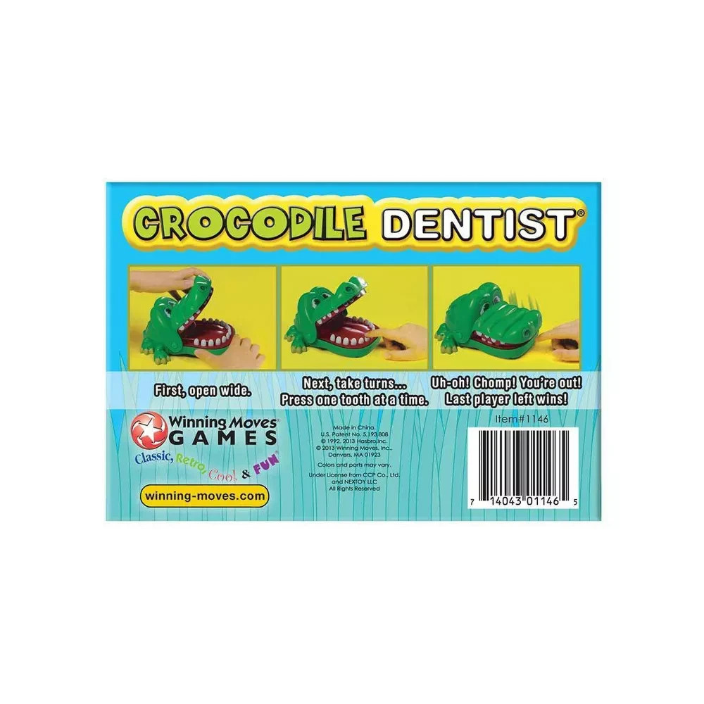 Crocodile Dentist Game – Can be played alone or with up to 4 players Ages 4+