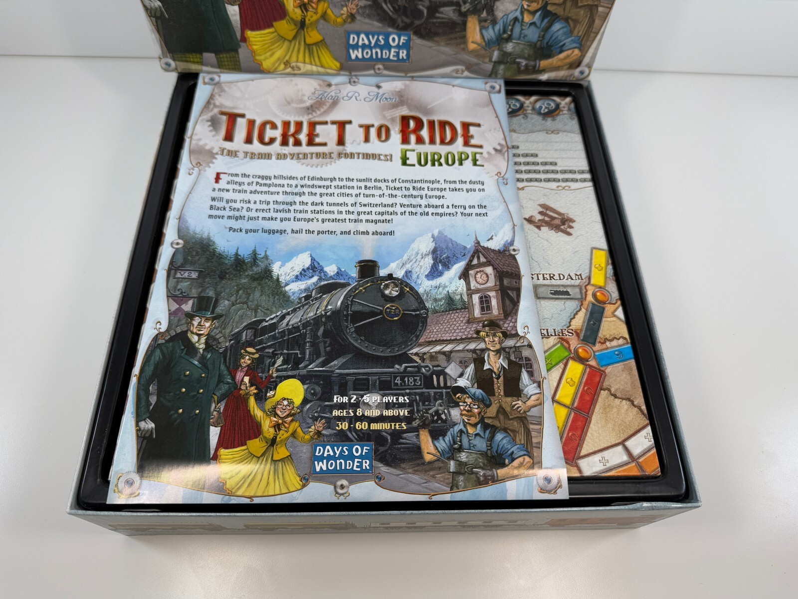 Ticket to Ride Europe Board Game Days of Wonder DO7202 100% Complete