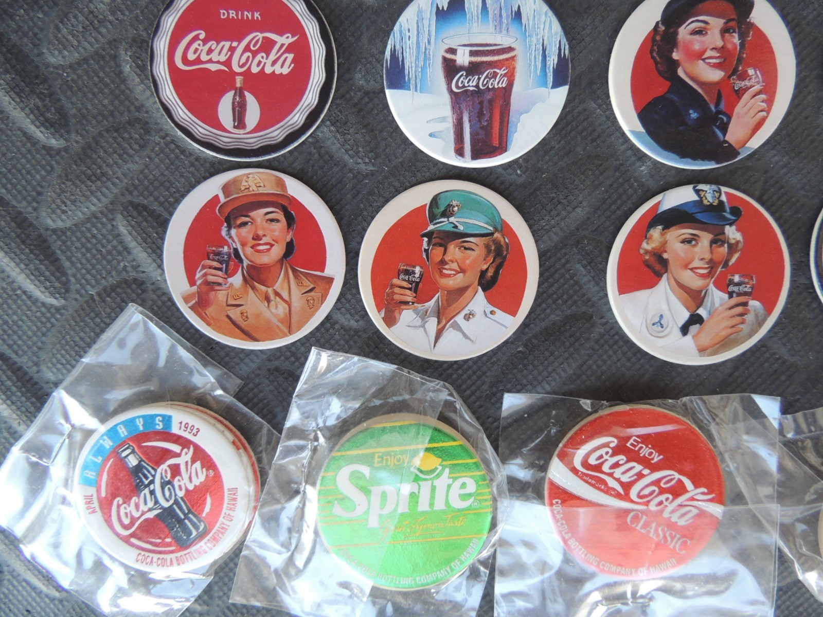 POGS COKE CAPS COCA COLA LOT 10 COMPLETE SETS 4 FOIL HAWAIIAN + 8 COKE SERIES 2