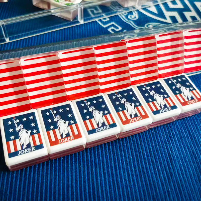 Premium American Mahjong Set 160pcs – American Story TILES + MAT