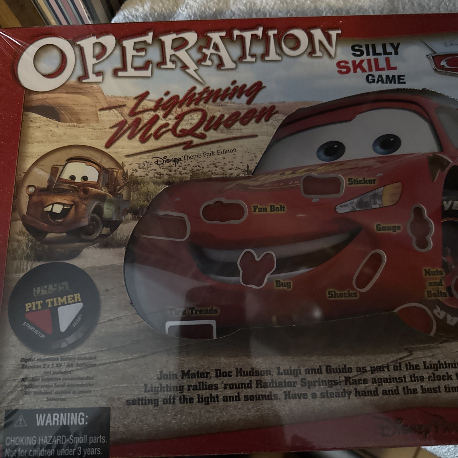 Disney Pixar Cars Operation Lightning McQueen Silly Skill Game. Sealed