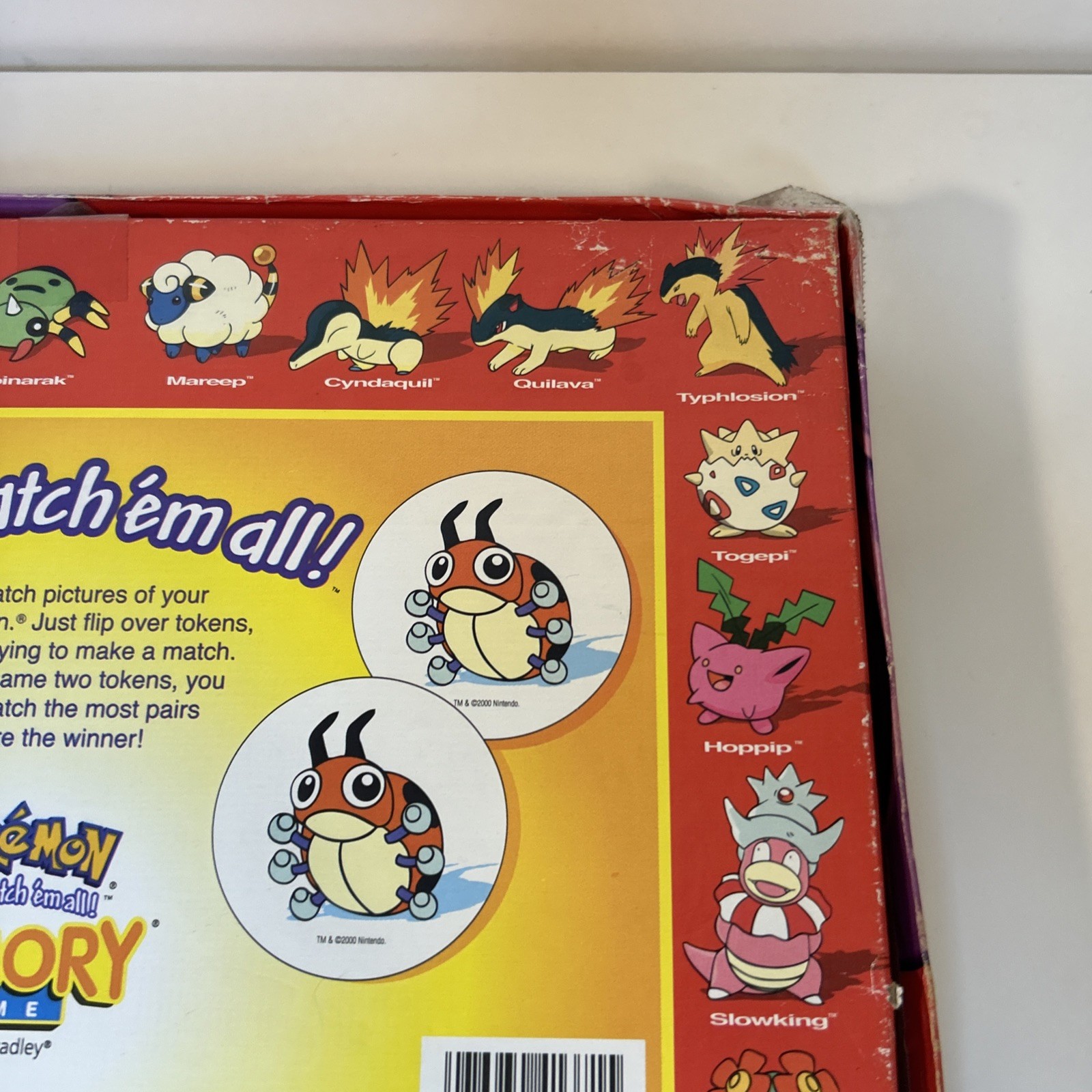 Vintage Hasbro Pokemon Memory Game Gold & Silver Edition Complete 48 Rough Box