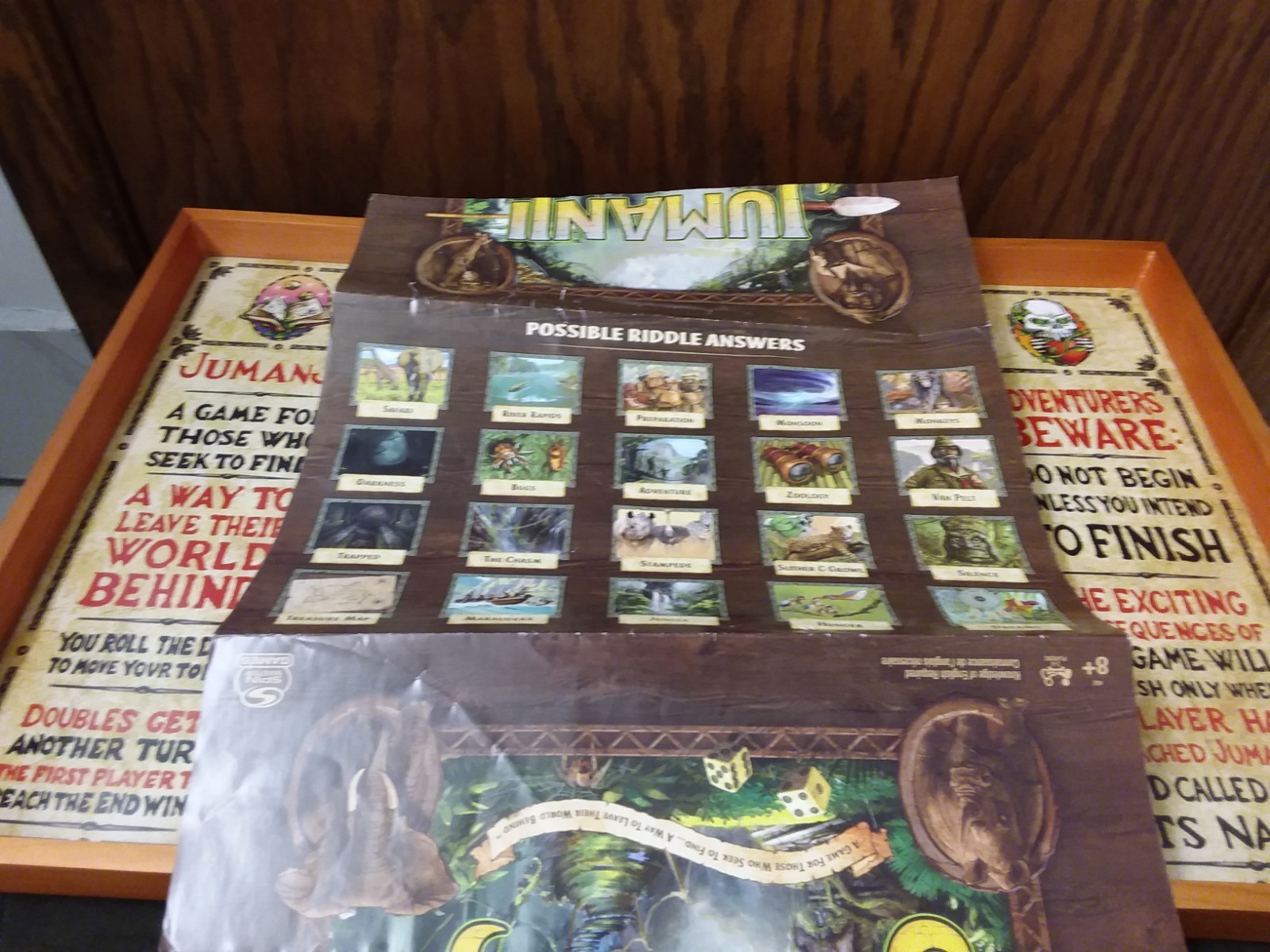 Jumanji the Game Real Wooden Box Edition of the Classic Adventure Board Game