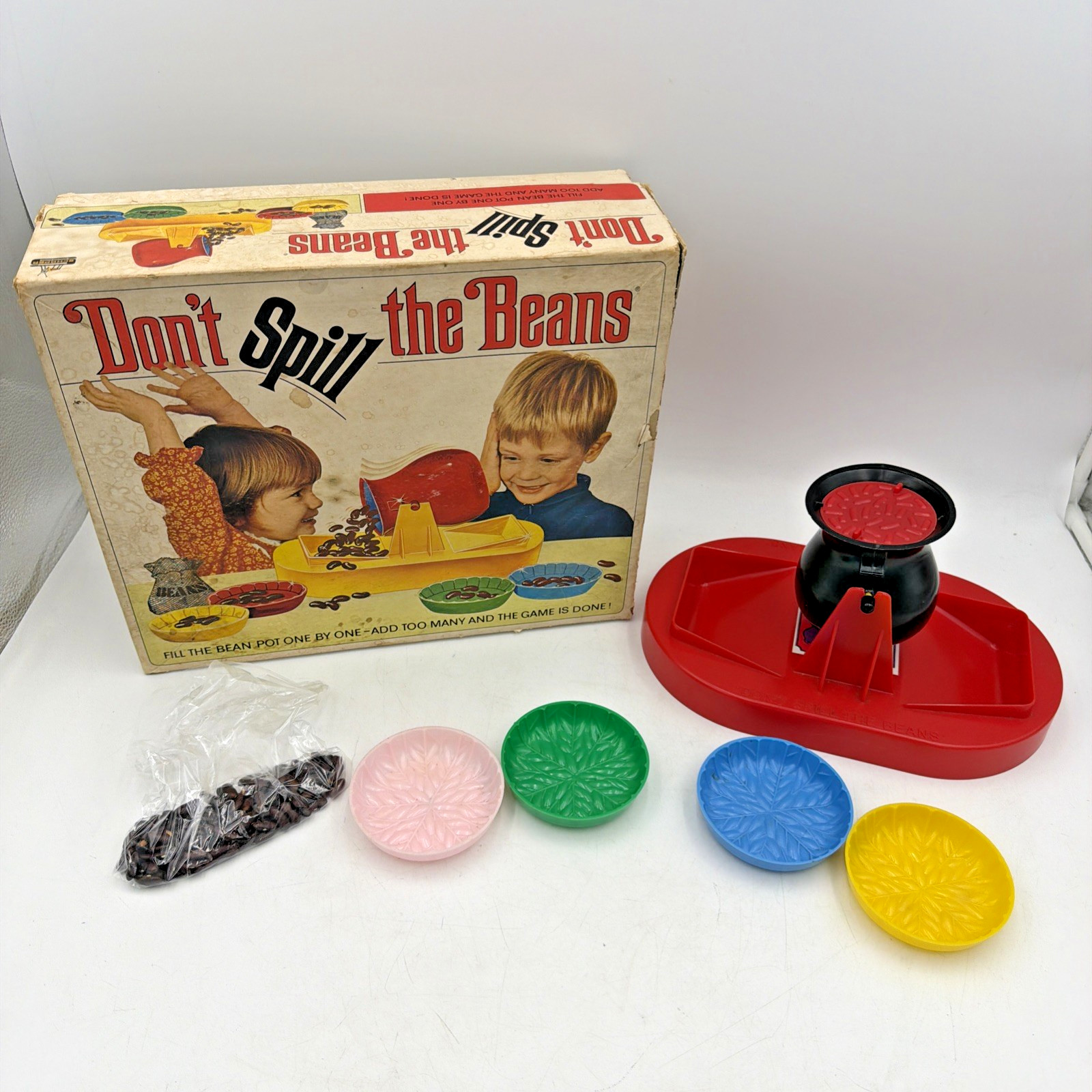 Vintage 1967 Don’t Spill the Beans Game Schaper 1960’s VTG Complete! FAST SHIP
