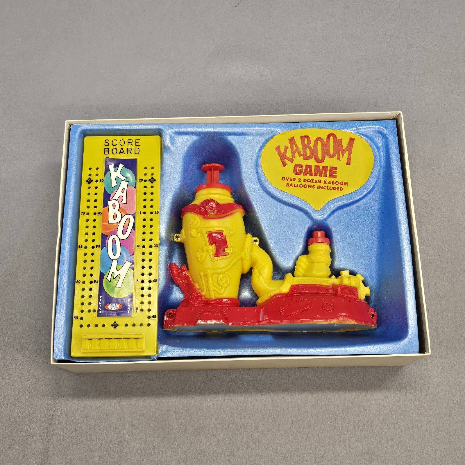 Vintage KABOOM- Balloon Busting game 1965 – Ideal – Missing 1 Peg No Balloons