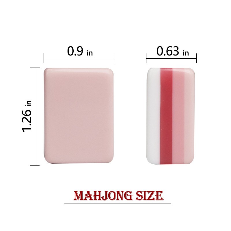 American mahjong tile set,Four layer acrylic,160 Tiles – Pink Monkey