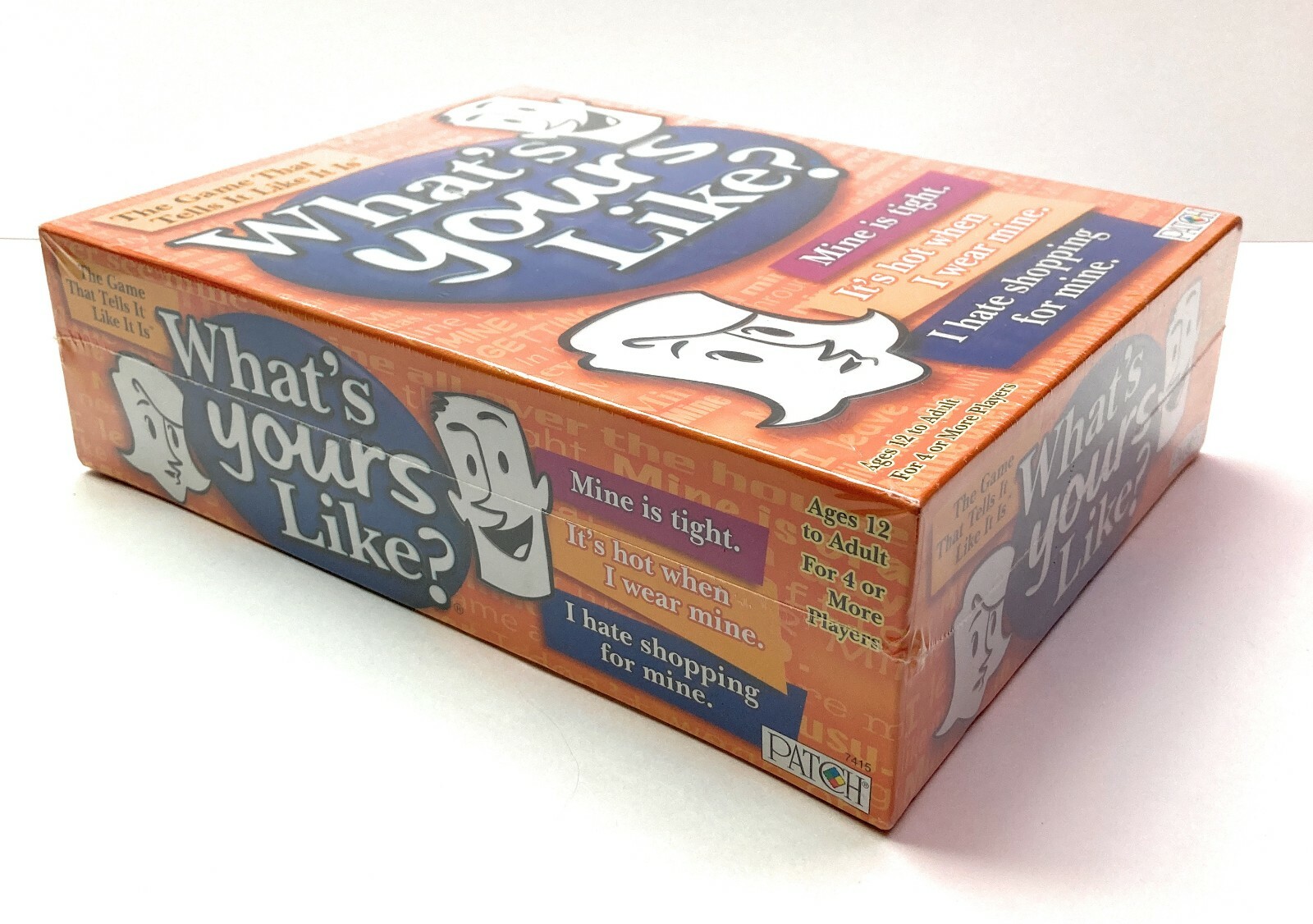 WHAT’S YOURS LIKE? – Patch Family & Party Board Card Game – 2007 New, Sealed