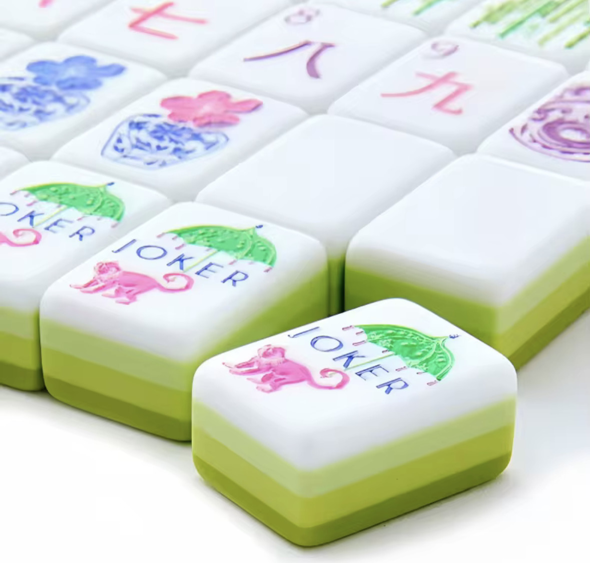 LIM0NCELLO 4 Layer Acrylic Mahjong Tiles Full American Set 160 Tiles US SELLER!