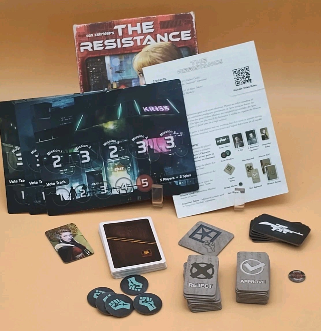 The Resistance Board Game Indie Boards & Cards – 100% Playable – 99% Complete