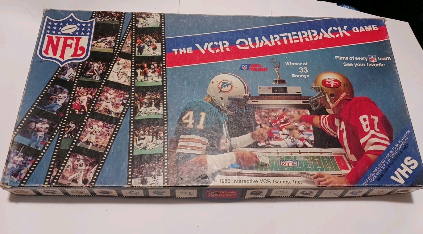 1986 NFL VCR Quarterback Board Game Miami Dolphins 49ers Vintage Complete