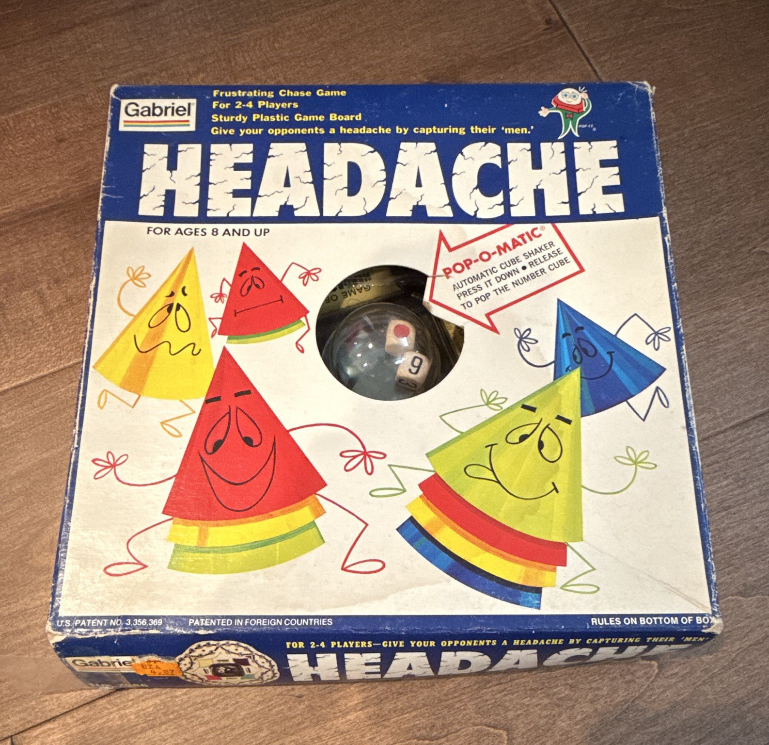 Gabriel Headache Pop-O-Matic Frustrating Chase Board Game 2-4 Players Ages 8+