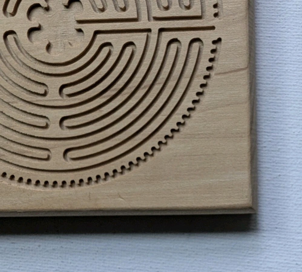 Wooden Finger Labyrinth For Meditation Relaxation 5″ Grace Cathedral iSpiritual