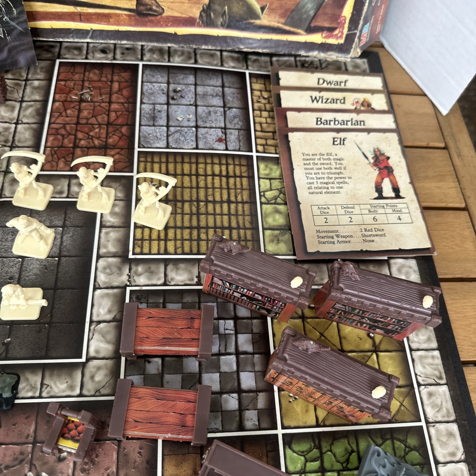 Vintage Hero Quest Board Game System 1401 Milton Bradley 1989/1990 Incomplete