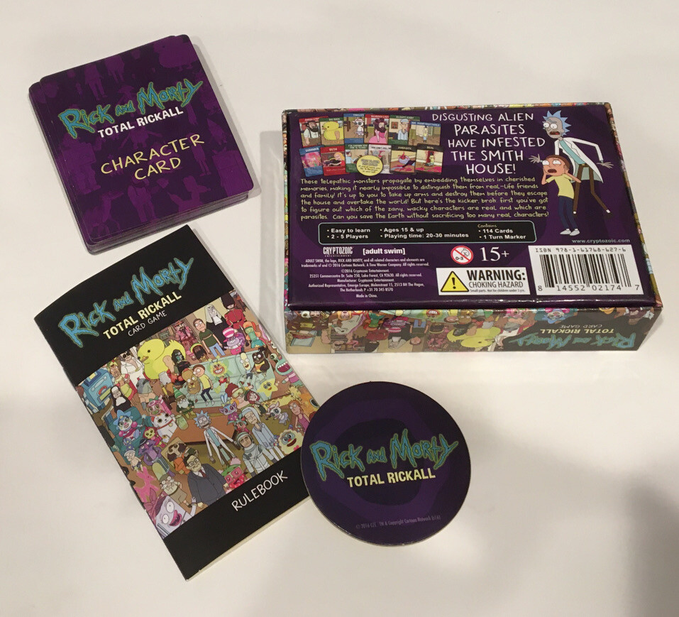 Rick and Morty – Total Rickall Card Game – Board Games NEW OPEN BOX AGES 15 & UP