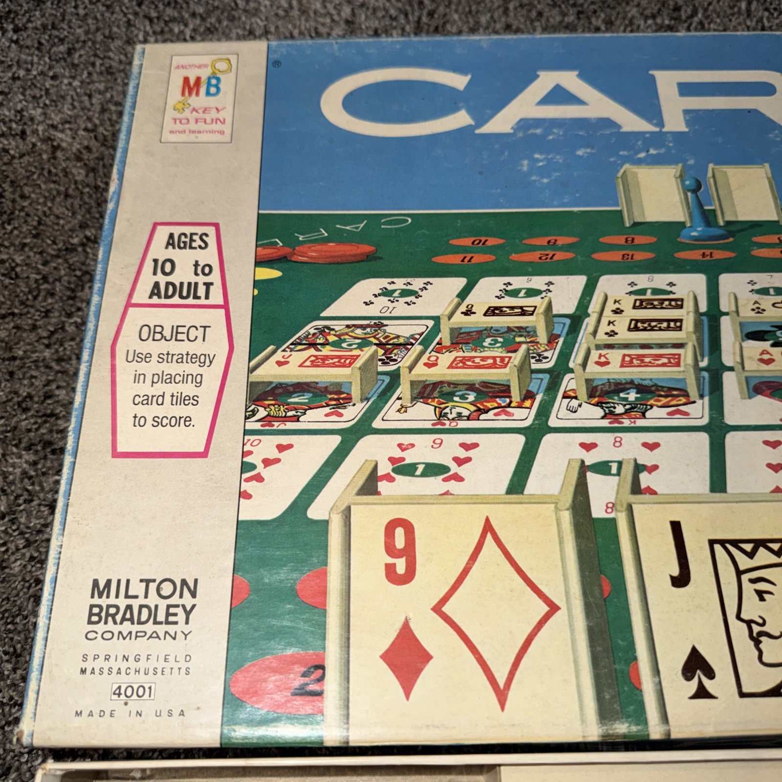 Vintage 1970 Milton Bradley CARDINO Exciting Card Tile Strategy Game! COMPLETE!