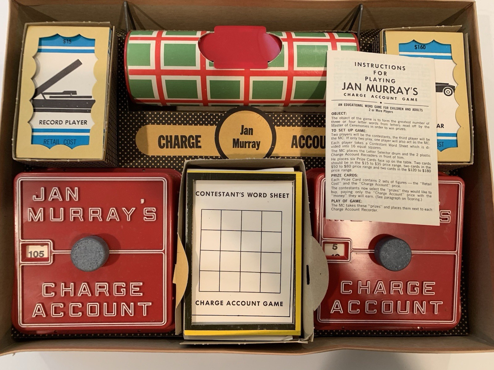 Vintage 60s Lowell Toy Jan Murray’s TV Word Game Board Game Complete