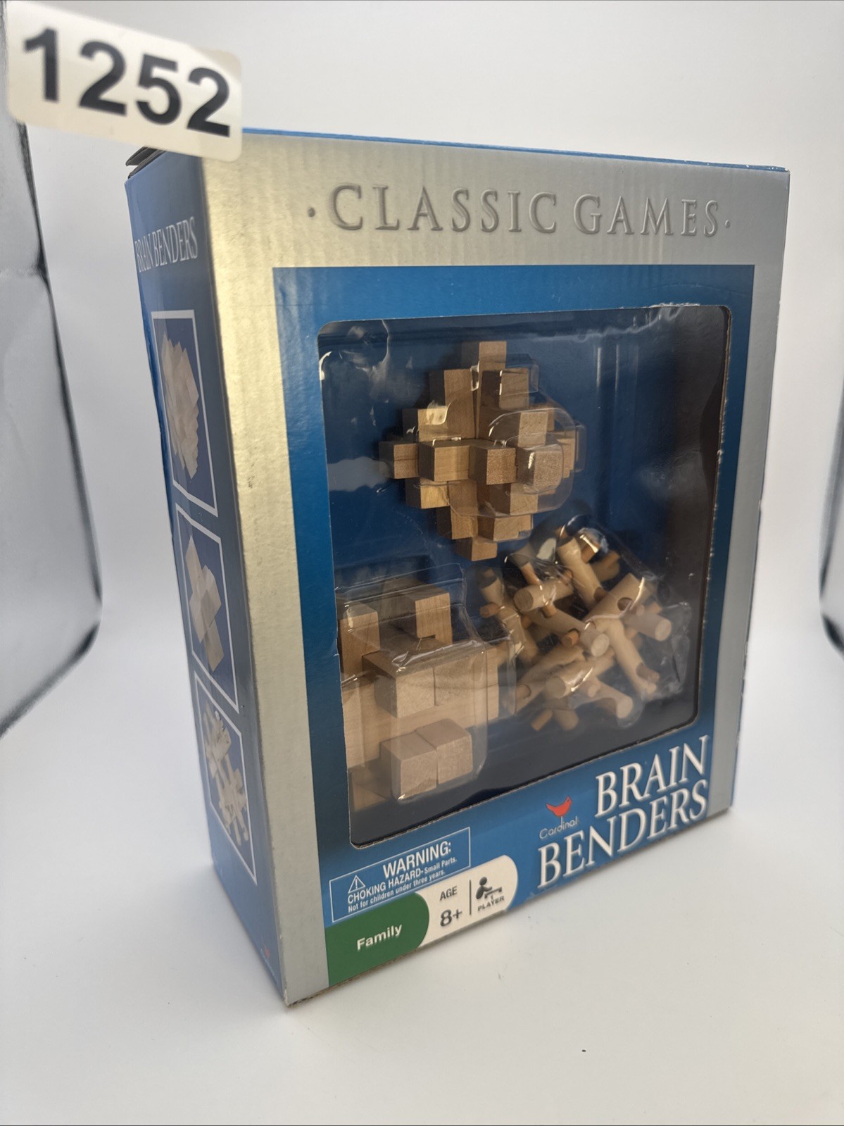Cardinal Brain Benders Classic Games 3 Wood Puzzles Logic Brain Teaser Age 8+