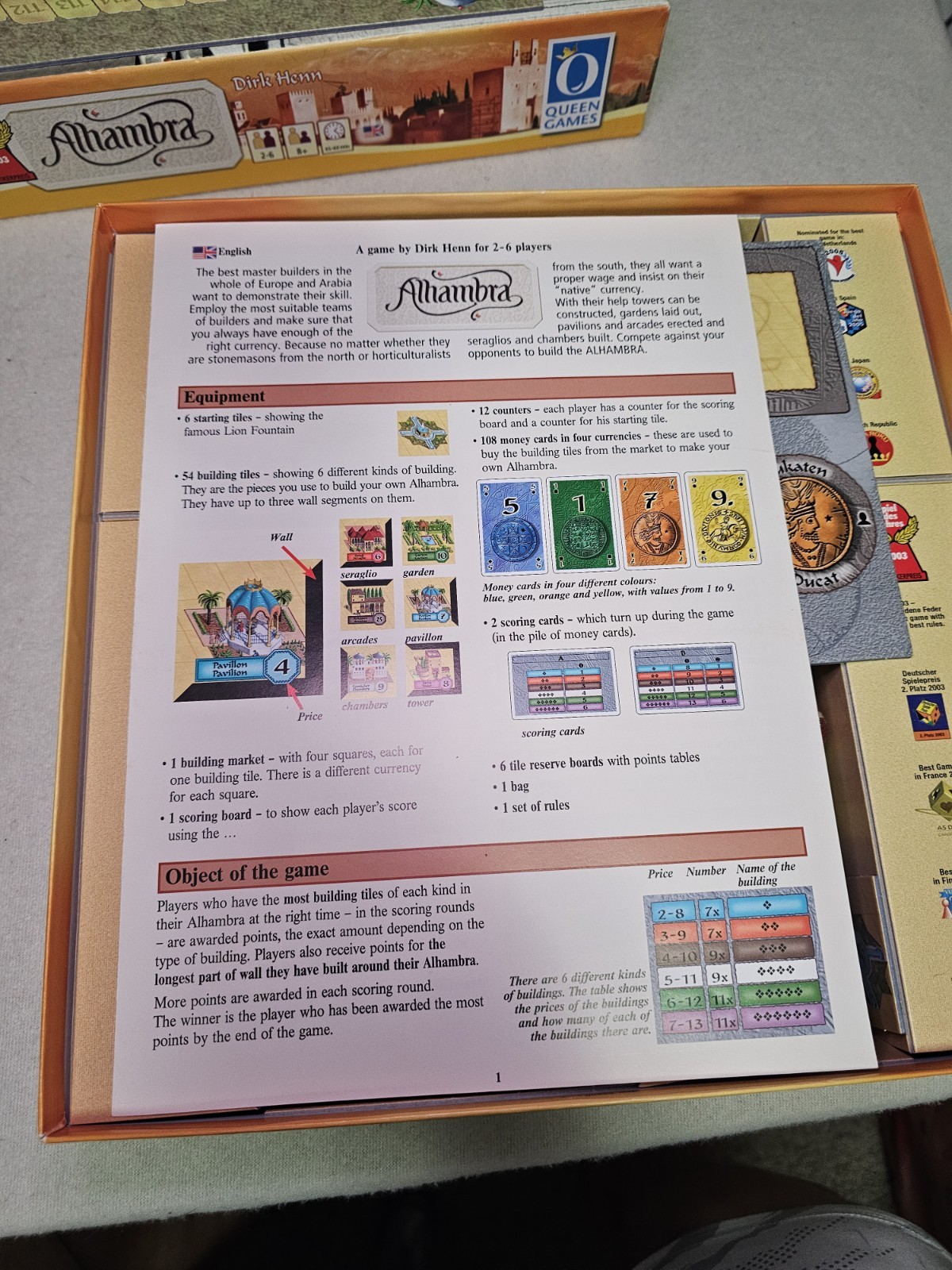Alhambra: Board Game by Dirk Henn and Queen Games