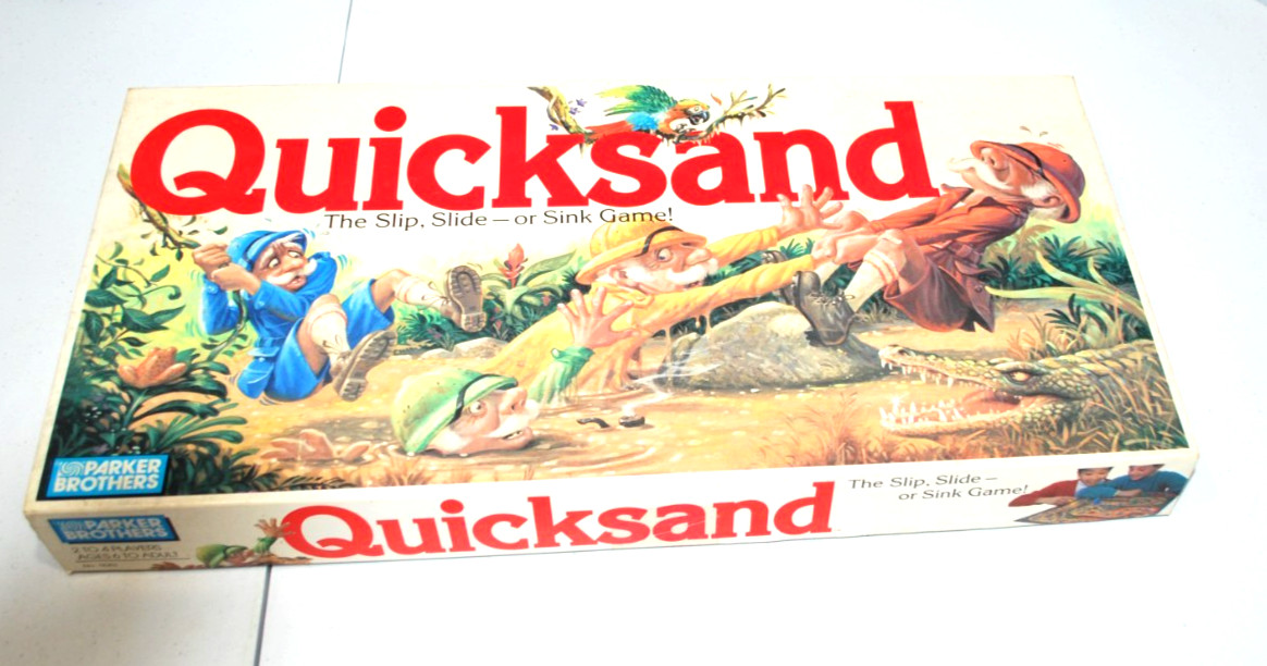 Quicksand The Board Game 100% COMPLETE Parker Brothers 1989 Slip, Slide or Sink!