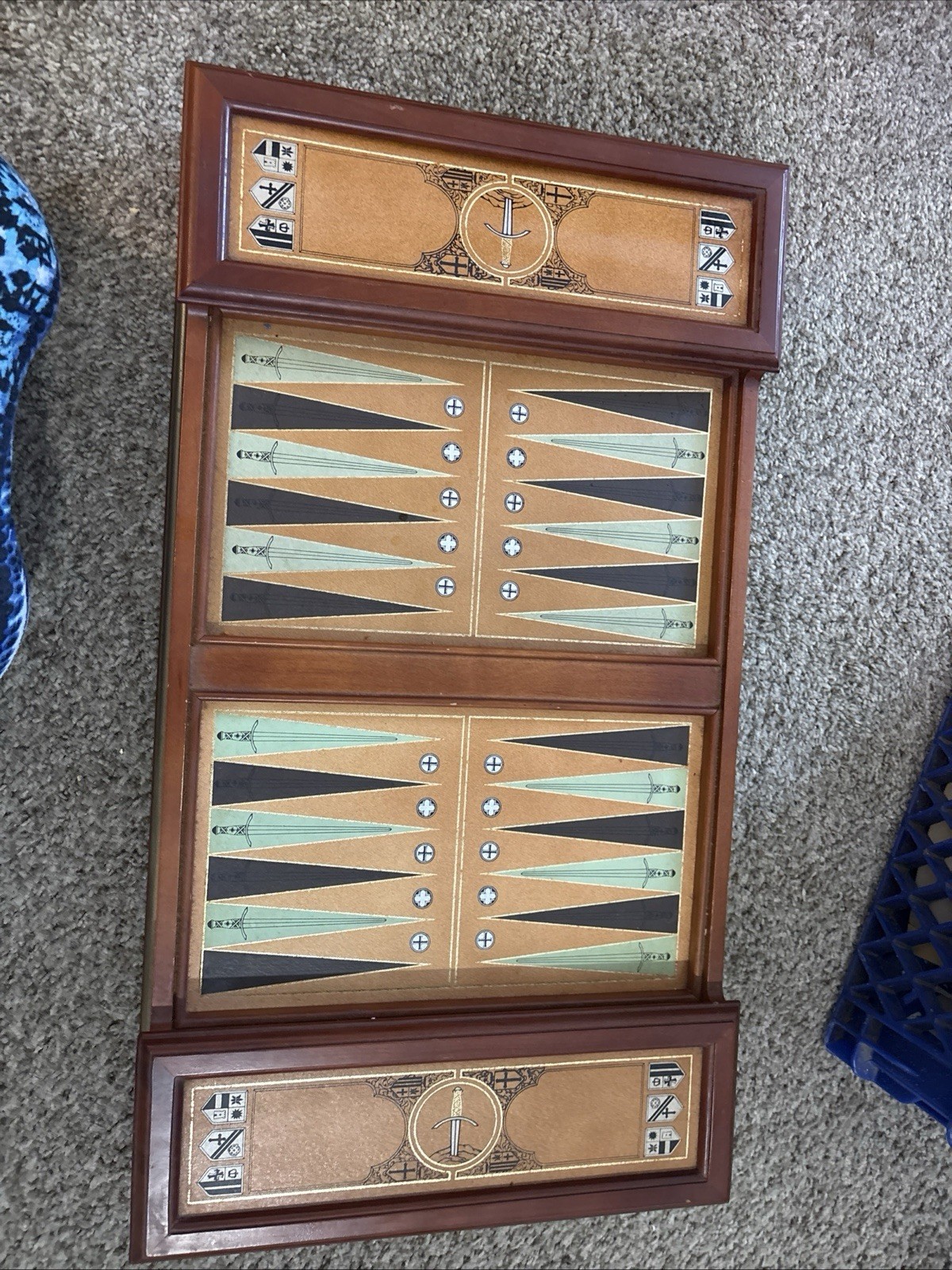 Vintage Franklin Mint Excalibur Backgammon Set 1986 Limited Edition All 30 Coins