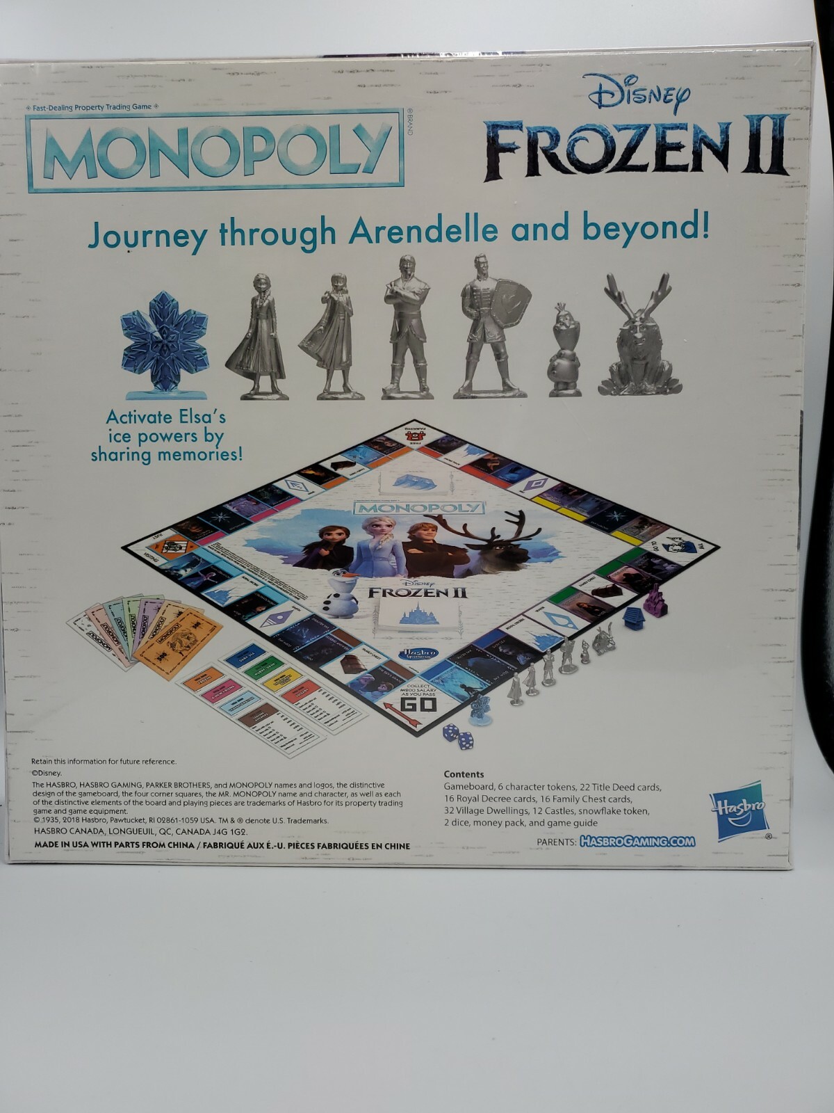 Monopoly Game Disney Frozen 2 Edition Board Game for Ages 8 and Up Anna Elsa