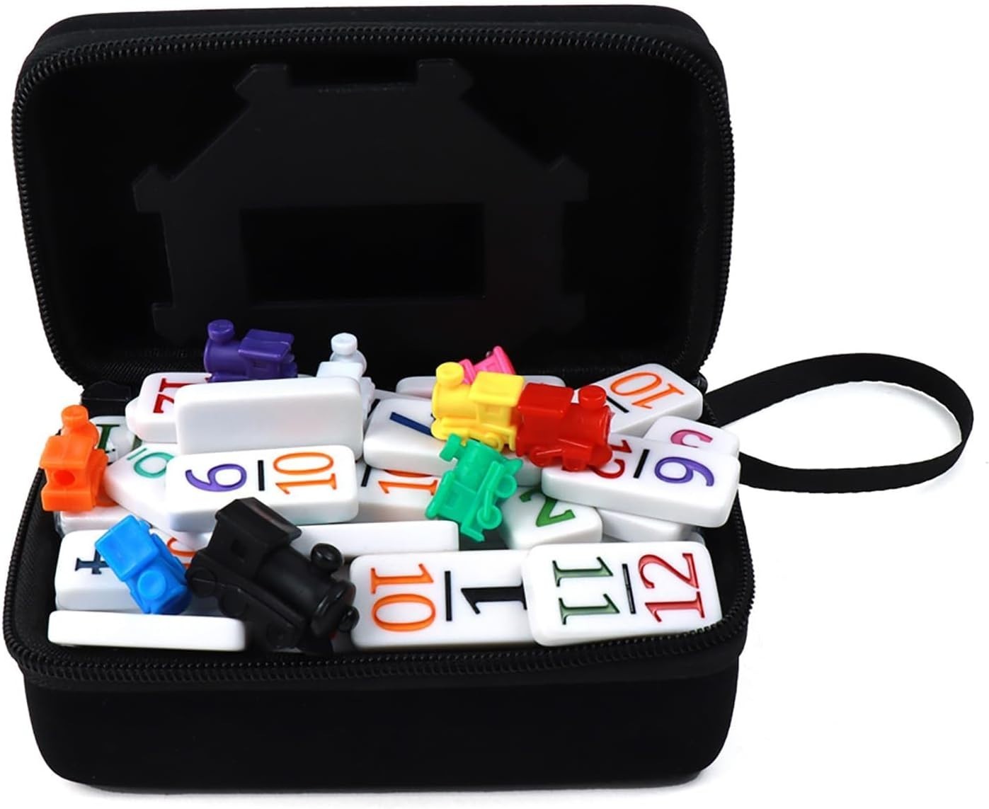 KAILE Mexican Train Dominoes Set with Numbers, Colorful Double 12 Numeral Mexica