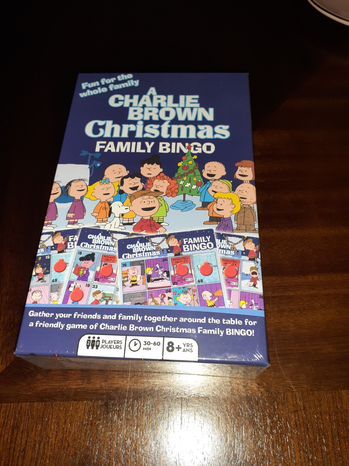NEW Charlie Brown Game Christmas Bingo Peanuts 2-18 player 8+ Years Family Fun