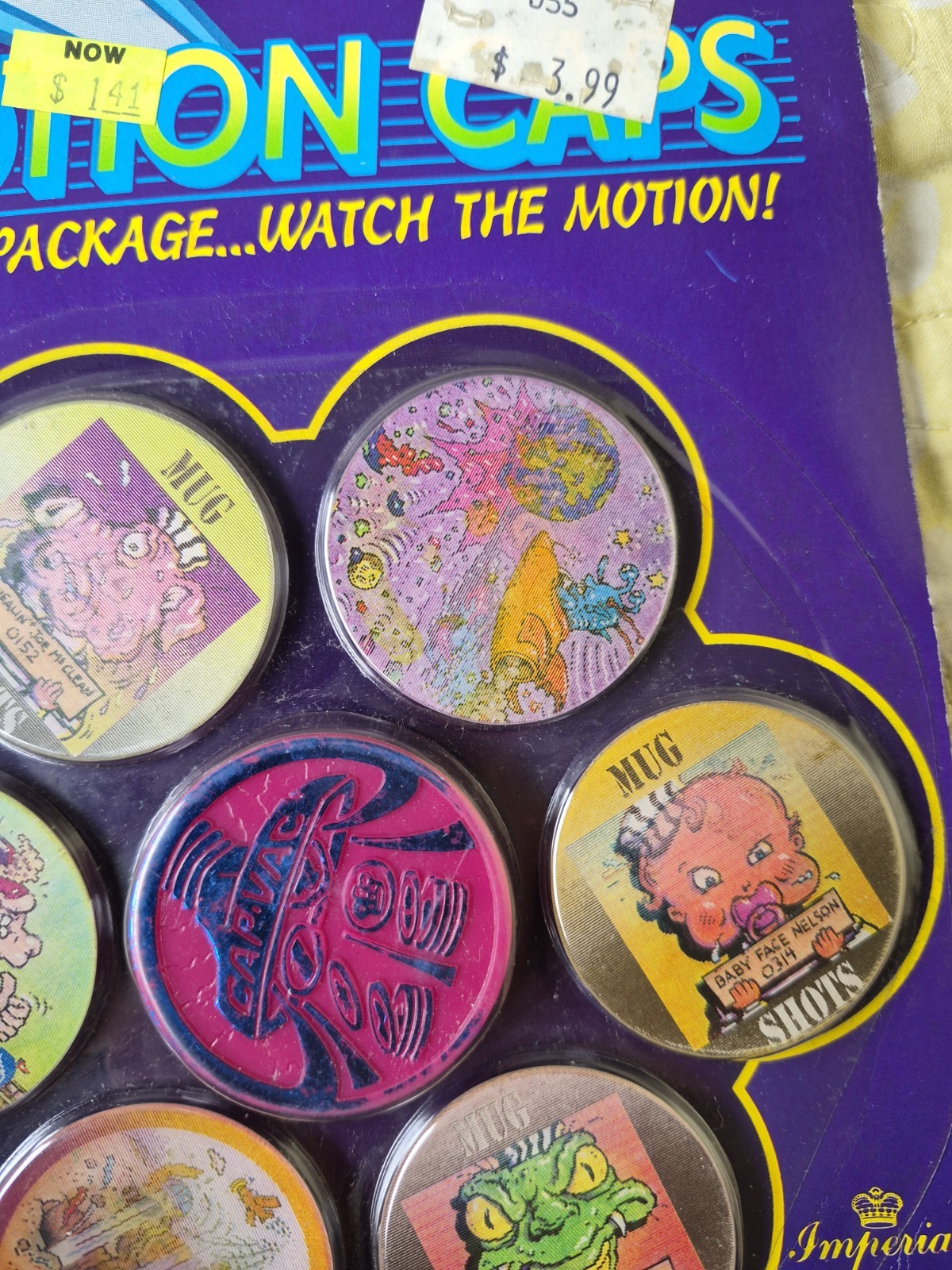 1994 POGS Sealed MOTION CAPS SLAMMER WHAMMERS – Ultra Rare 6 cap 1 slammer