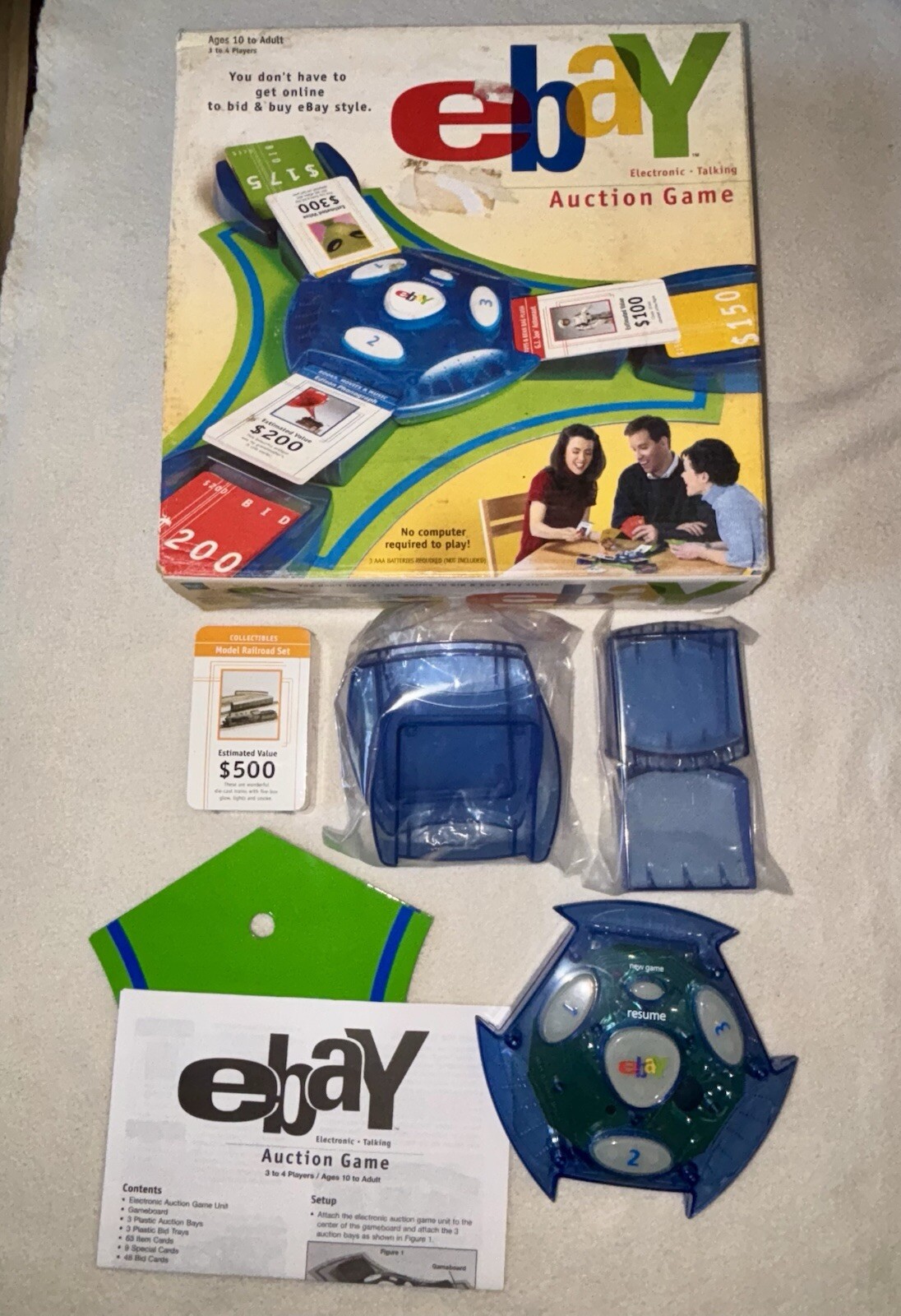Vintage 2001 EBay Auction Electronic Talking Board Game Hasbro . Complete.