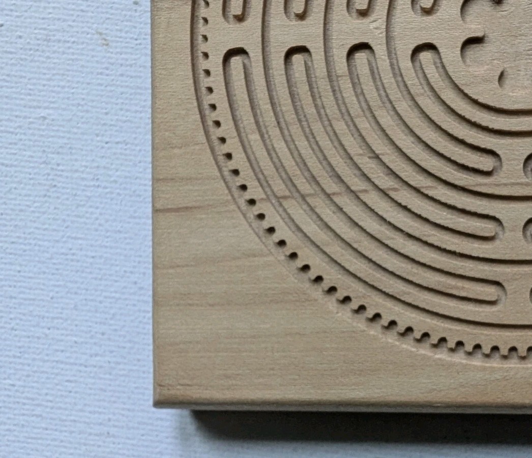 Wooden Finger Labyrinth For Meditation Relaxation 5″ Grace Cathedral iSpiritual