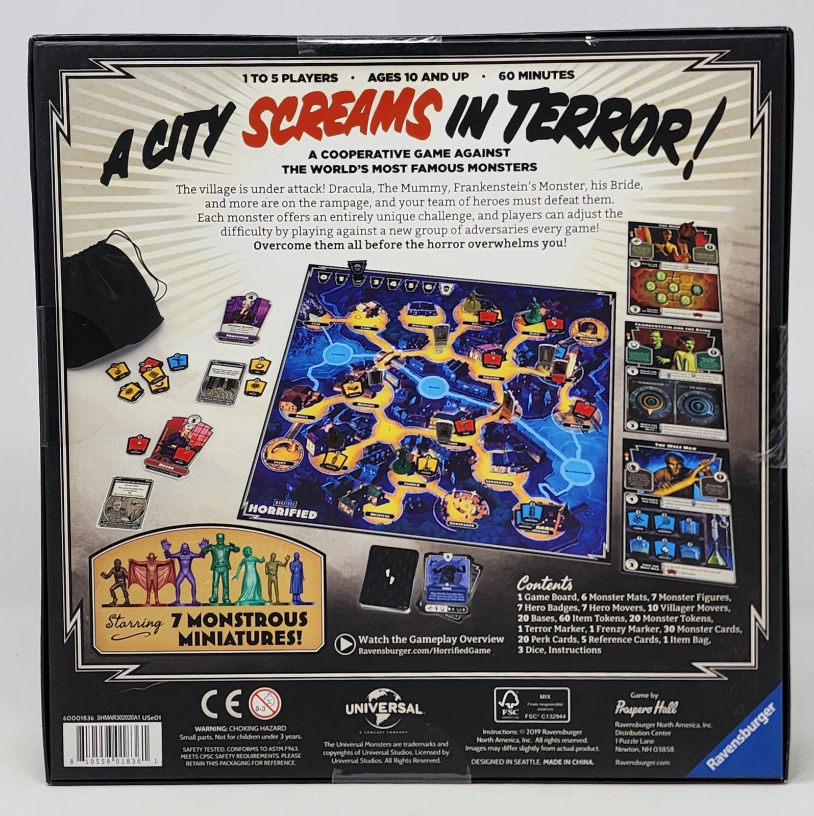 Horrified Universal Monsters Strategy Board Game Ravensburger 2019 Sealed NEW