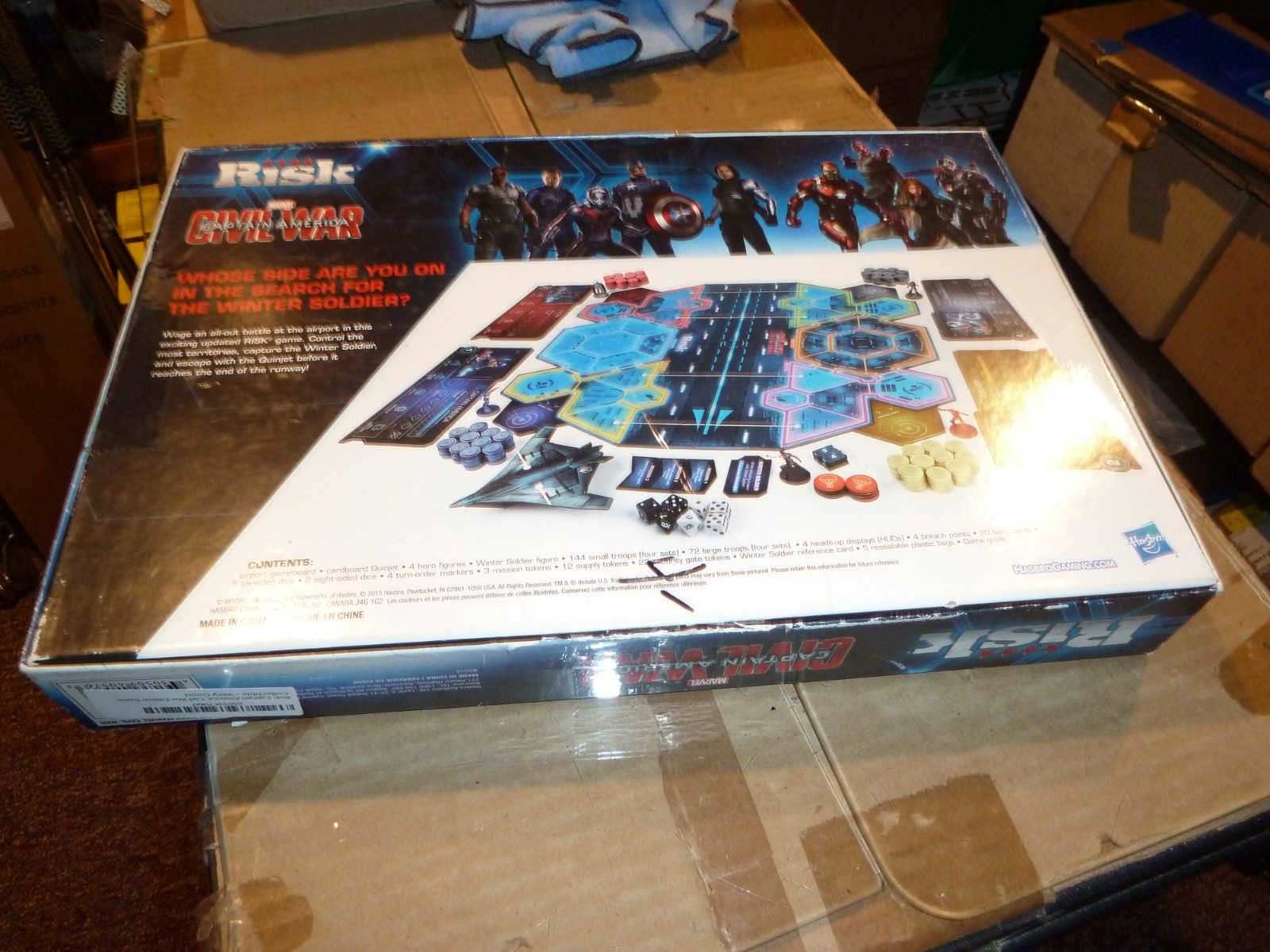 Risk Marvel Avengers Civil War Board Game Hasbro Captain America, Complete