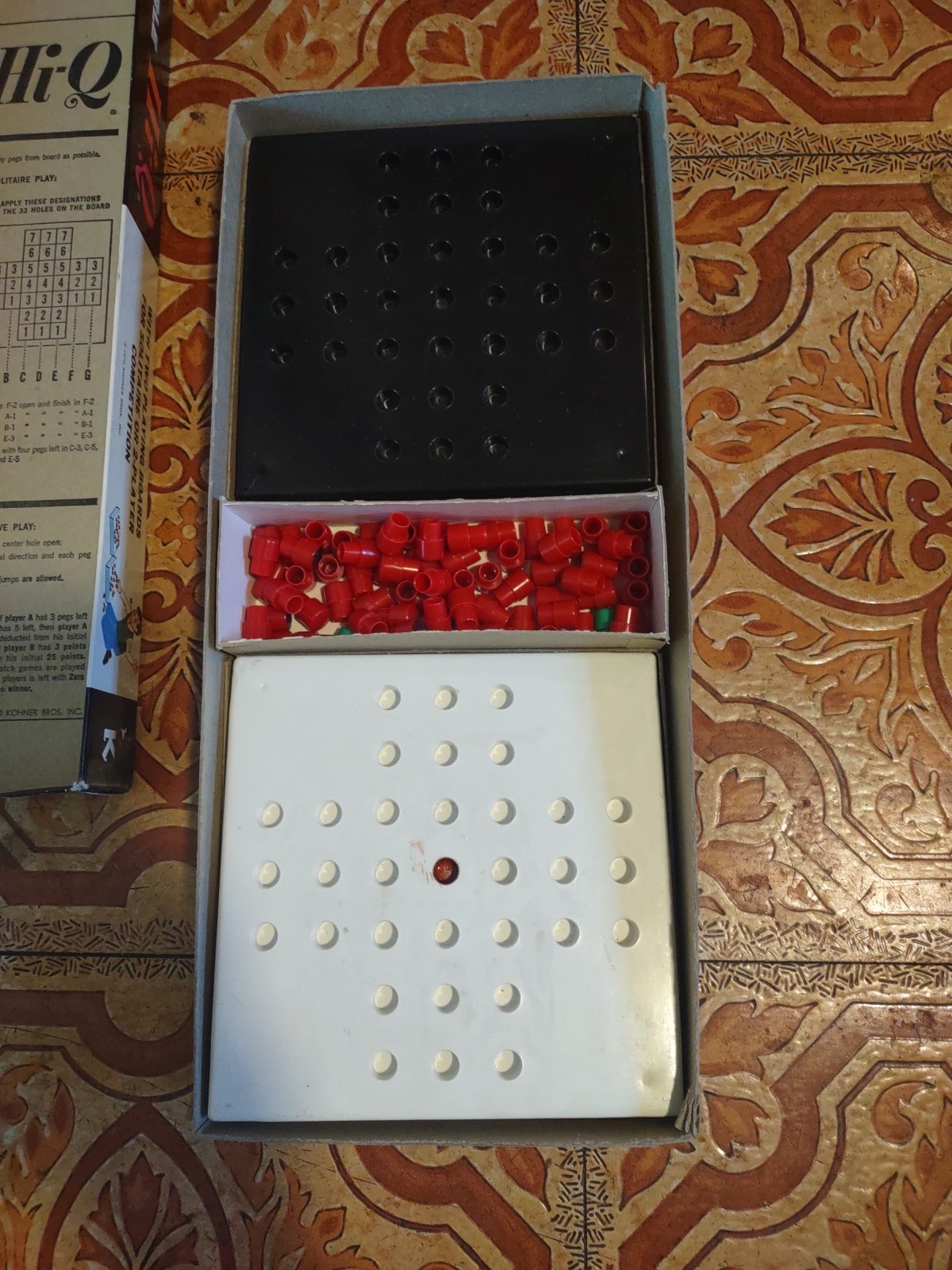 Vintage 1970 Double Hi-Q Game By Kohner For 1-2 Players – 100% complete