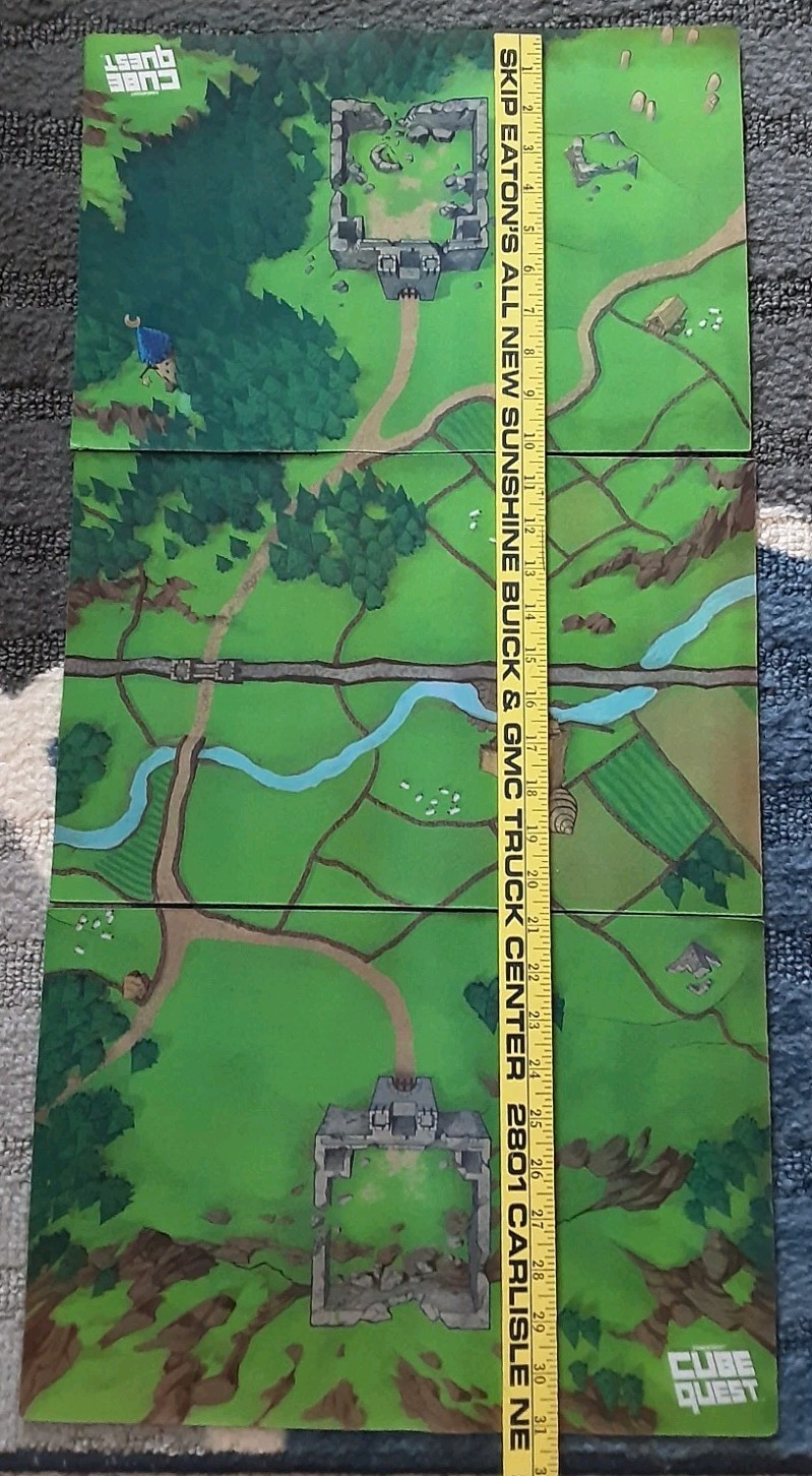 Cube Quest Board Game 3 Mats Replacement Parts