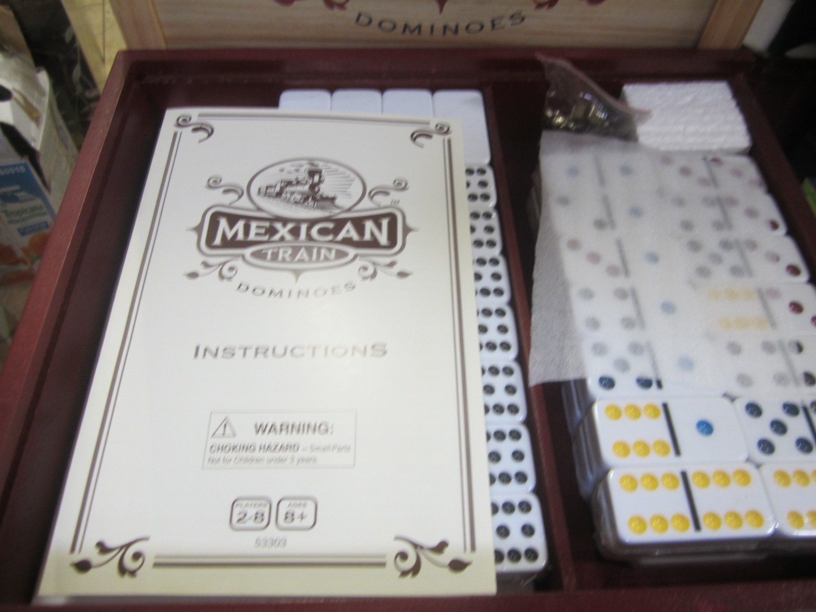Front Porch Classics 53303 Mexican Train Dominoes Brand New.