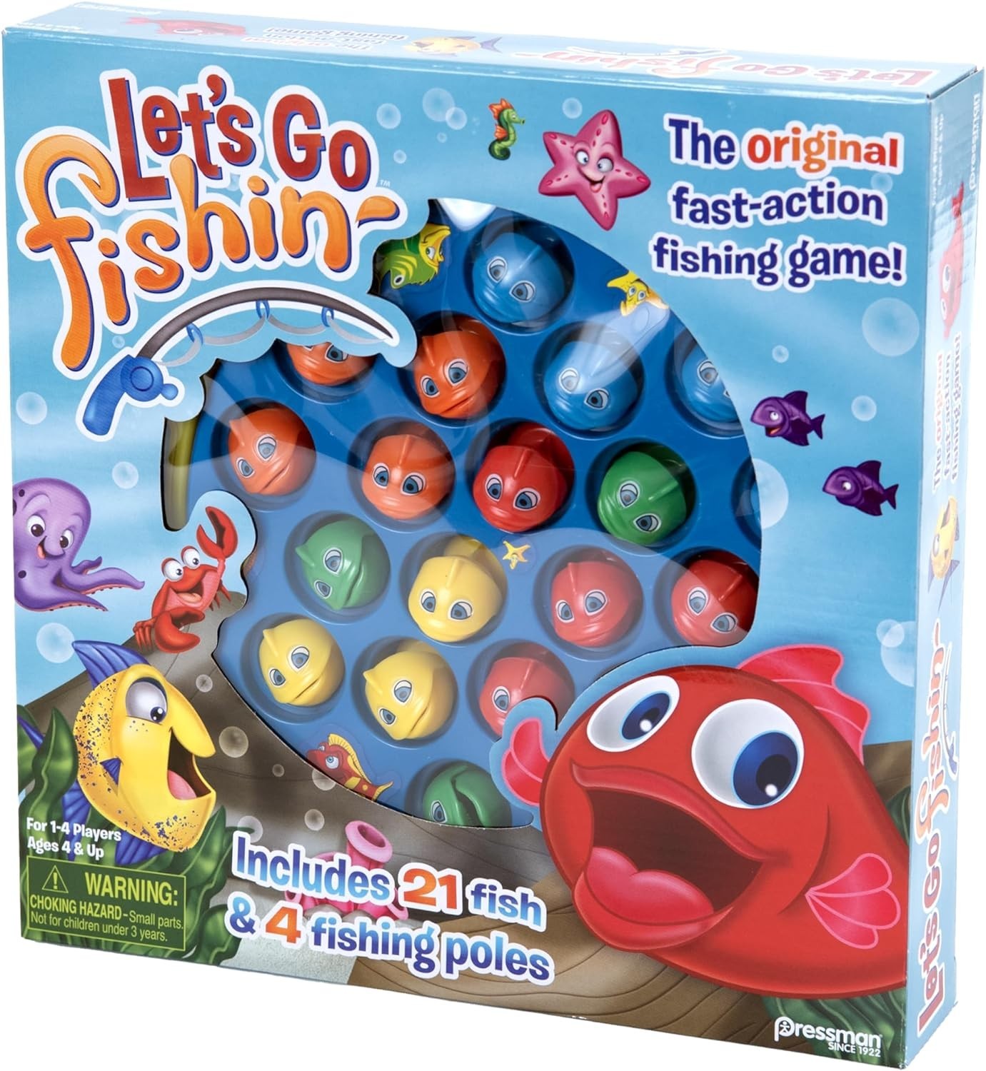 Fast-Action Fishing Game – Let’s Go Fishin’ for Kids Ages 4 and Up, 1-4 Players