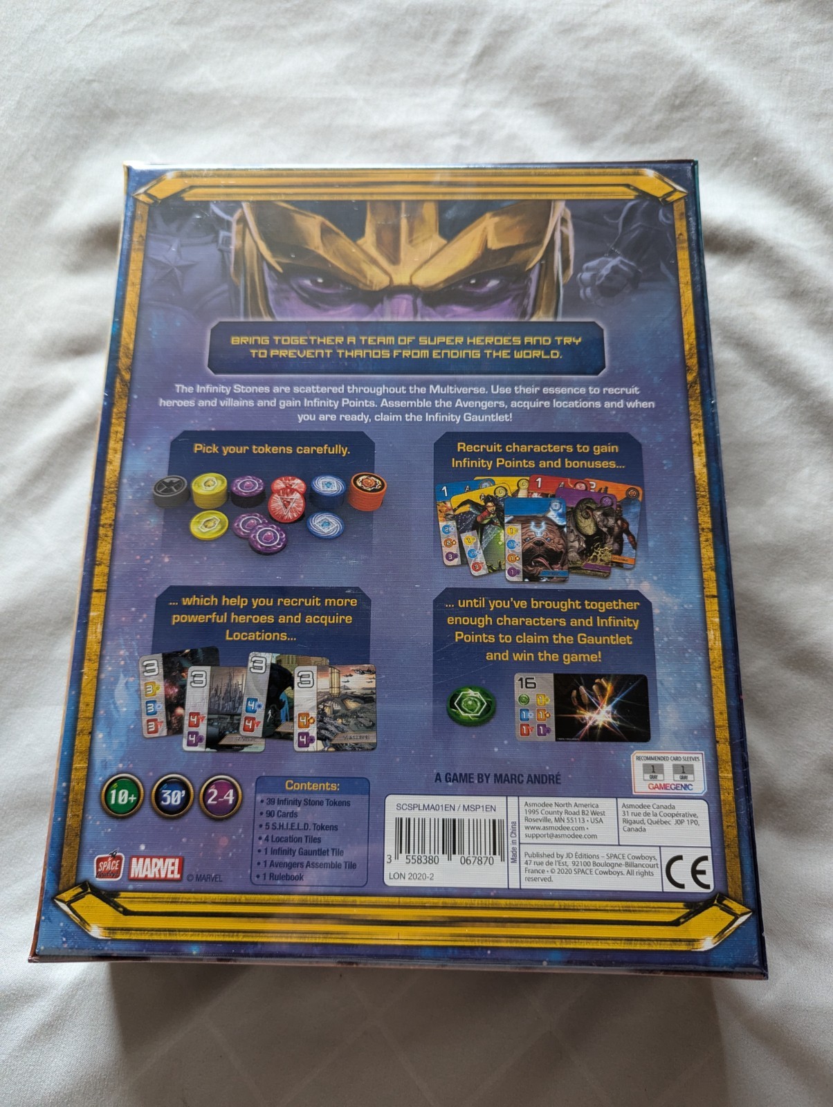 Splendor – The Marvel Board Game – Thanos. Factory Sealed (Avengers)