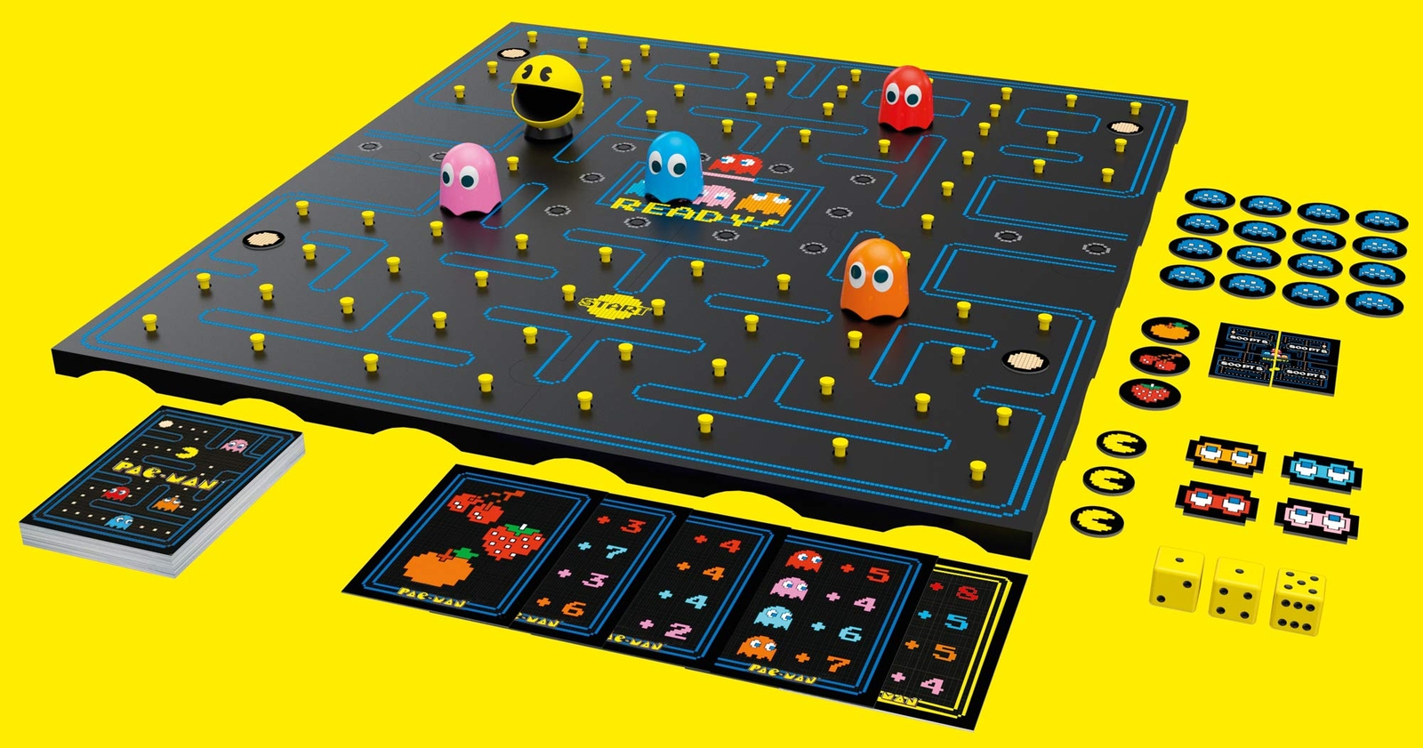 Pac Man Board Game Classic Arcade Experience 2 to 5 Players Ages 10 Plus