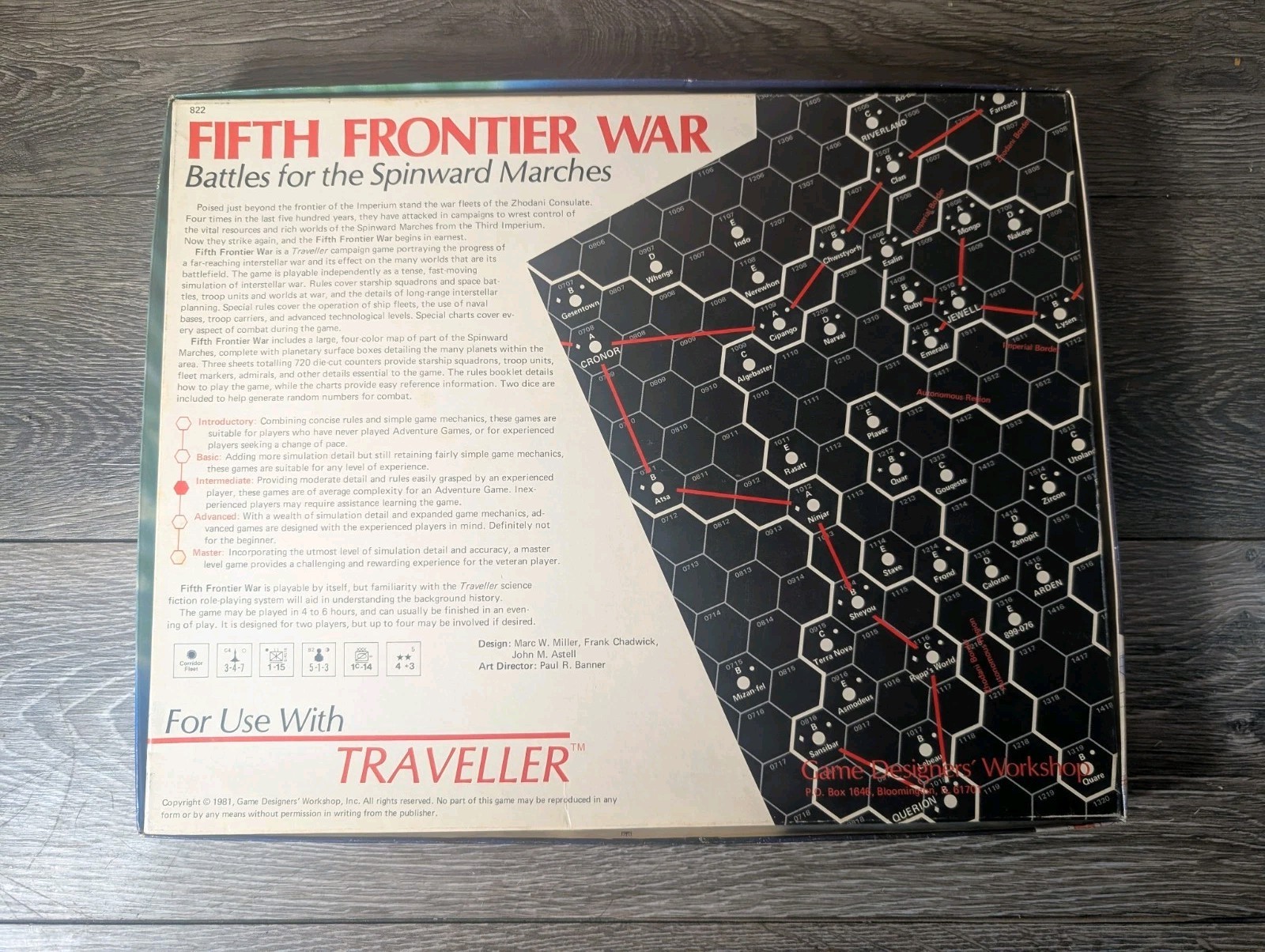GDW Traveller Boardgame Fifth Frontier War Unpunched-Complete