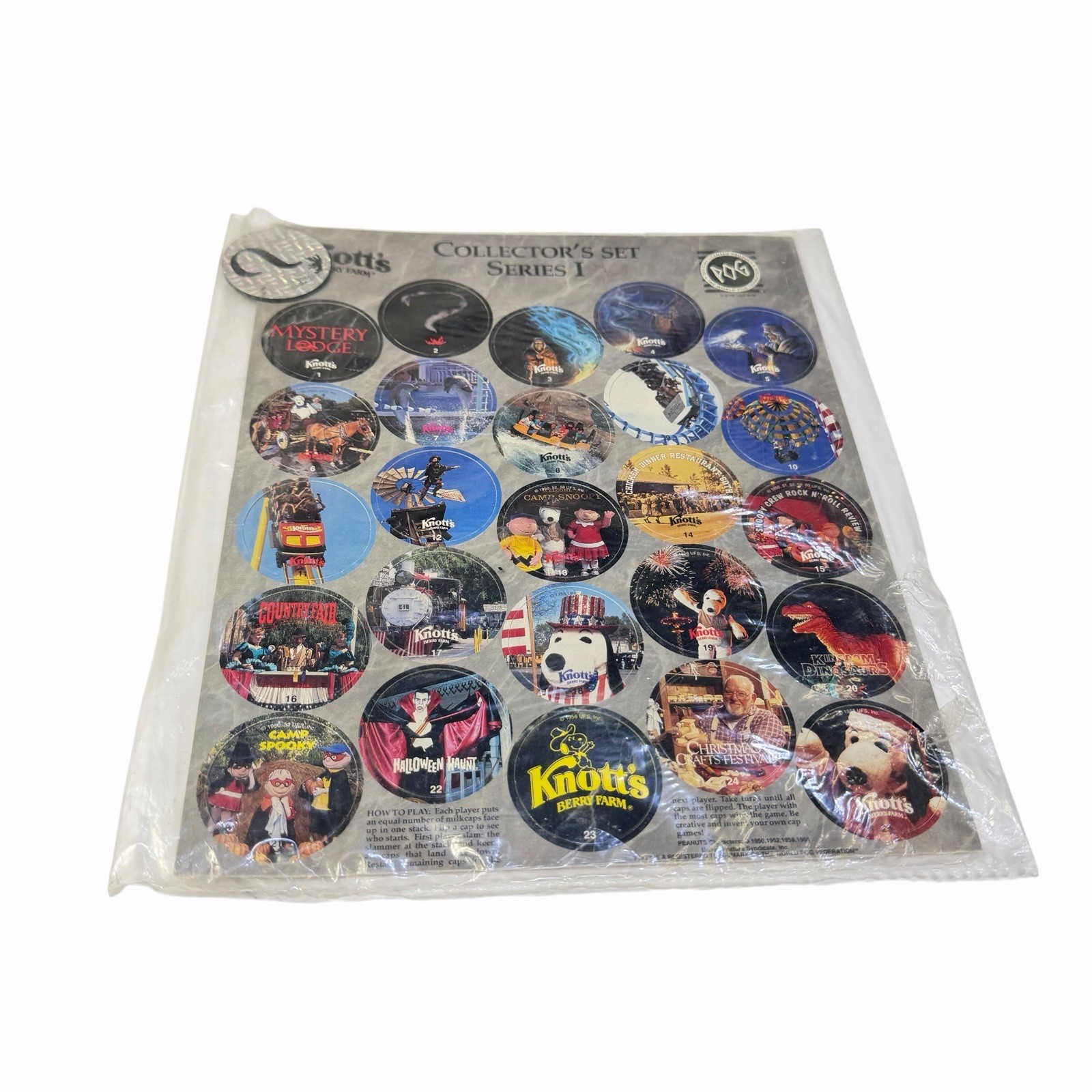 Vintage POG Slammer LOT Knott’s Berry Farm Collector Set Series 1 WPF 1994 NEW