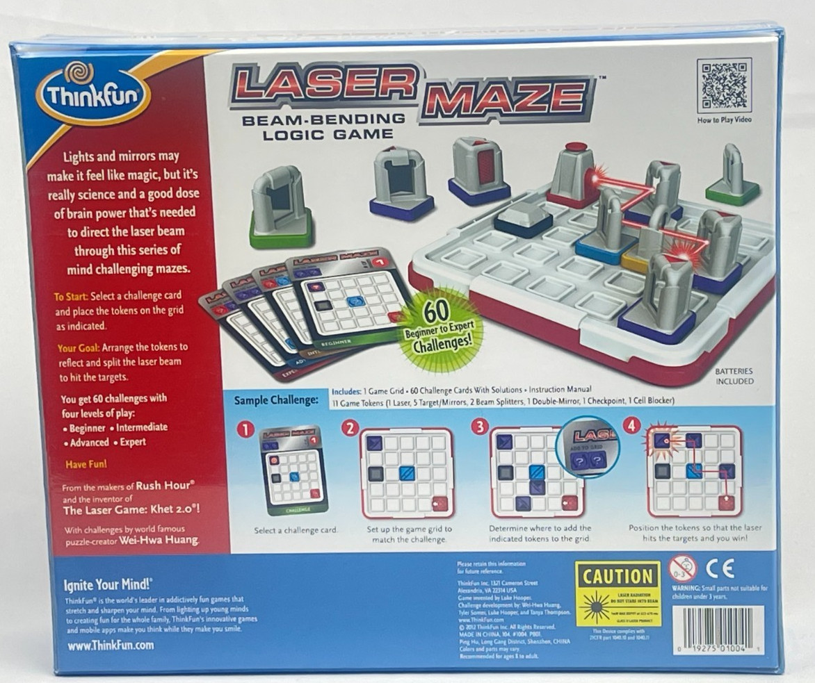ThinkFun Laser Maze Beam Bending Logic Board Game 60 Challenges (Sealed)