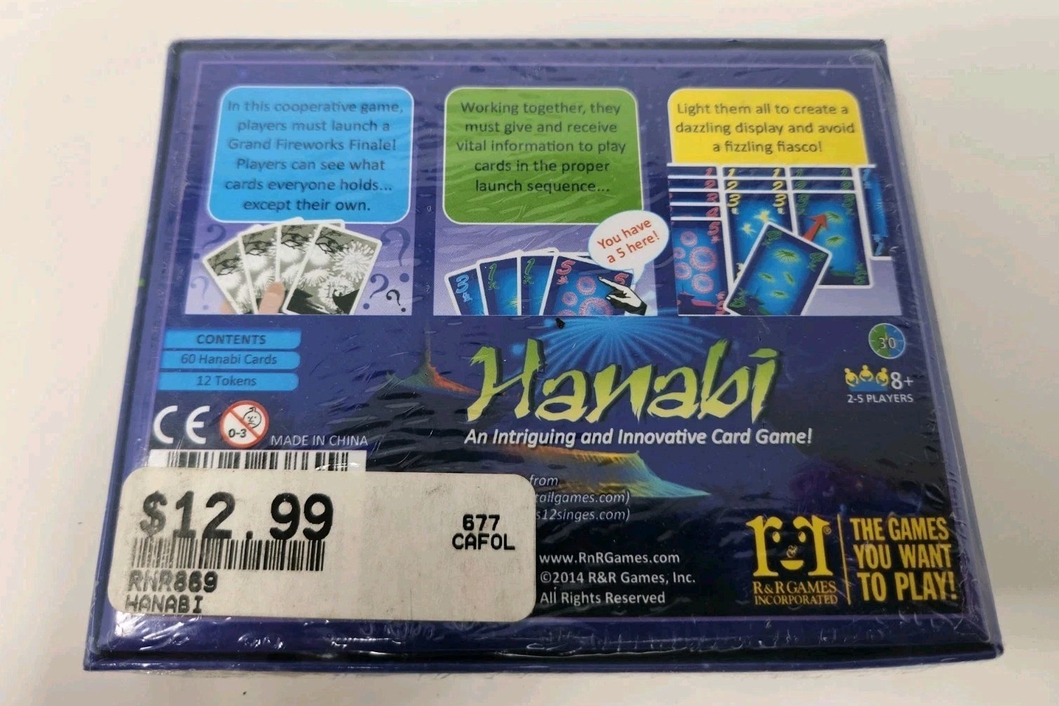 Hanabi Fireworks Card Game 2013 Spiel Des Jahres Winner Antoine Bauza R&R Games