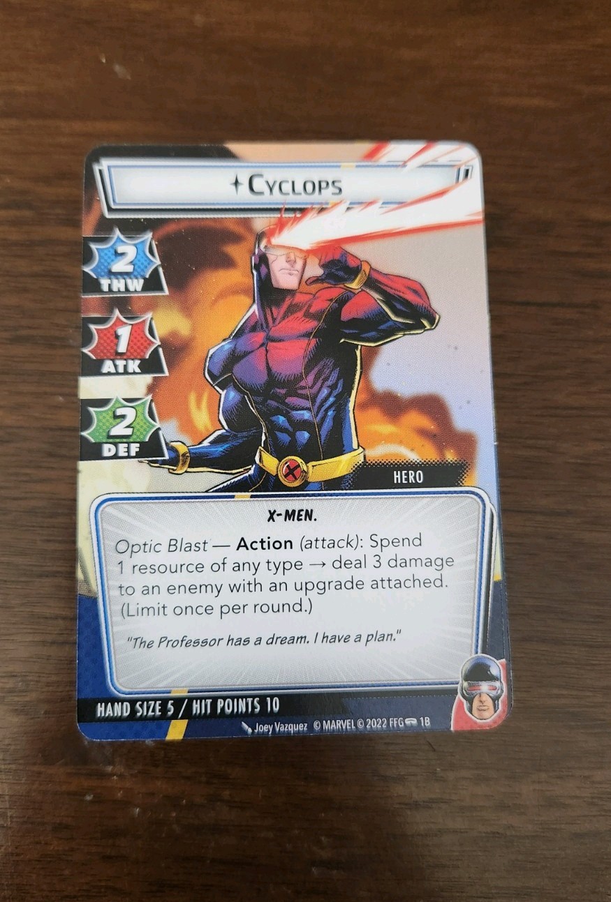 Marvel Champions Cyclops Hero Pack Complete Set Used Good Condition