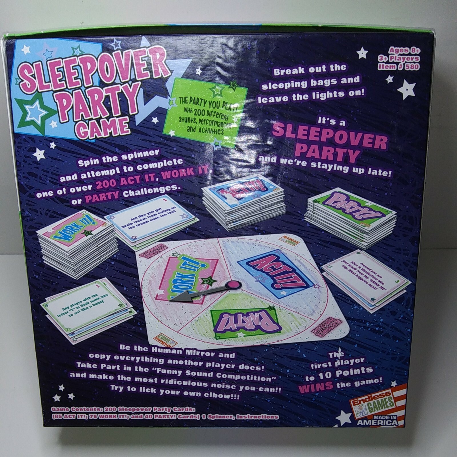2014 Gigglicious Endless Games, ” Sleepover Party Game” Ages 8 + 3+ Players
