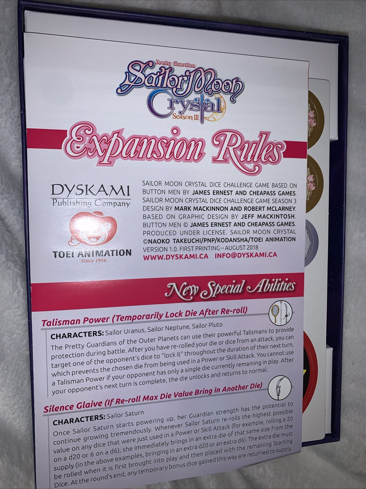 Sailor Moon Crystal: Dice Challenge Season III Anime Game